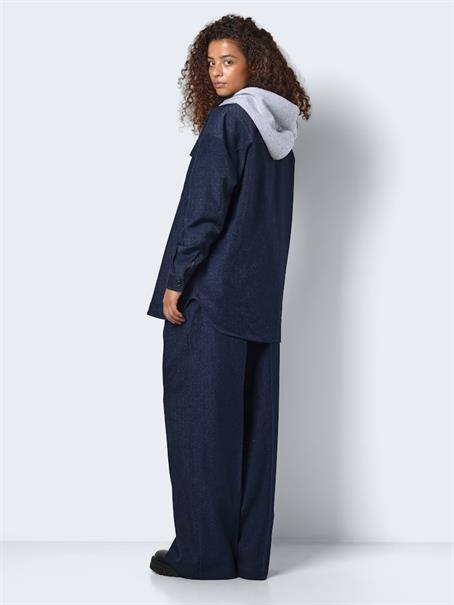 NMLAYTON FLANNY L/S SHACKET WVN navy blazer