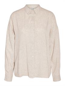 NMLEILANI L/S LOOSE SHIRT WVN NOOS natural