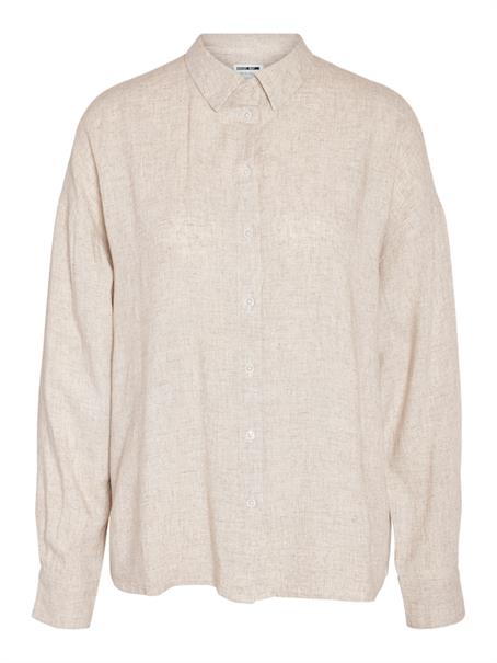 NMLEILANI L/S LOOSE SHIRT WVN NOOS natural