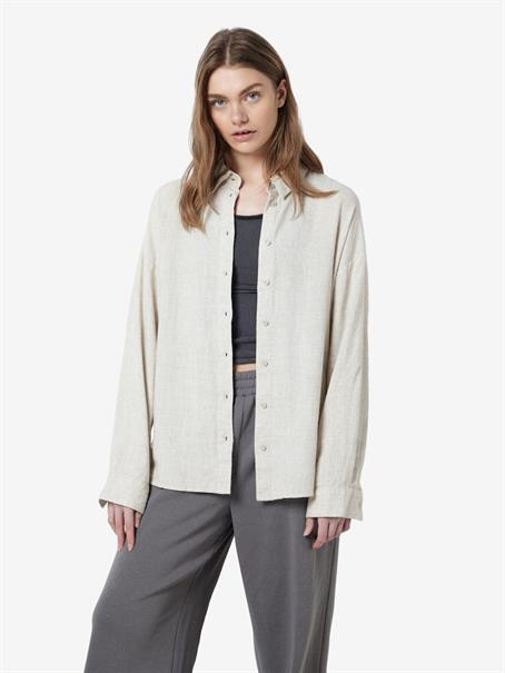 NMLEILANI L/S LOOSE SHIRT WVN NOOS natural