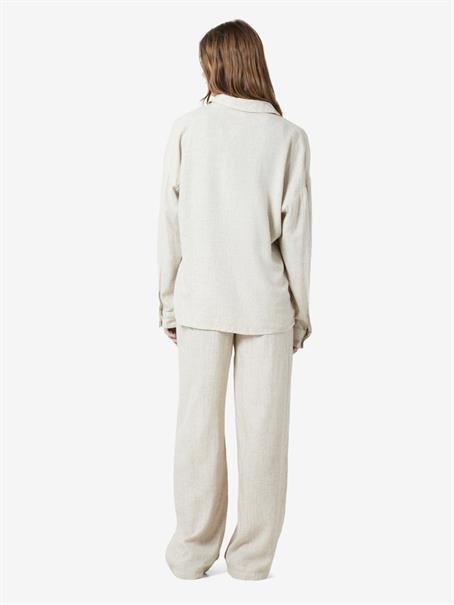 NMLEILANI L/S LOOSE SHIRT WVN NOOS natural
