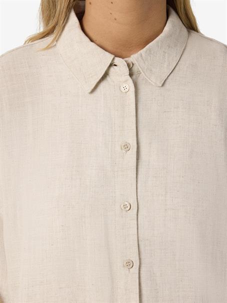 NMLEILANI L/S LOOSE SHIRT WVN NOOS natural