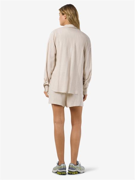 NMLEILANI L/S LOOSE SHIRT WVN NOOS natural