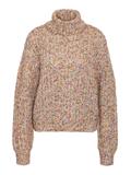 NMMARNEY L/S HIGH NECK KNIT FWD NOOS eggnog