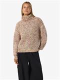 NMMARNEY L/S HIGH NECK KNIT FWD NOOS eggnog