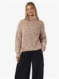 NMMARNEY L/S HIGH NECK KNIT FWD NOOS eggnog