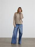 NMMARNEY L/S HIGH NECK KNIT FWD NOOS eggnog