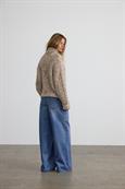 NMMARNEY L/S HIGH NECK KNIT FWD NOOS eggnog