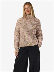 NMMARNEY L/S HIGH NECK KNIT FWD NOOS eggnog