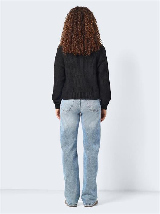 nmmaysa-l-s-o-neck-knit-noos-black