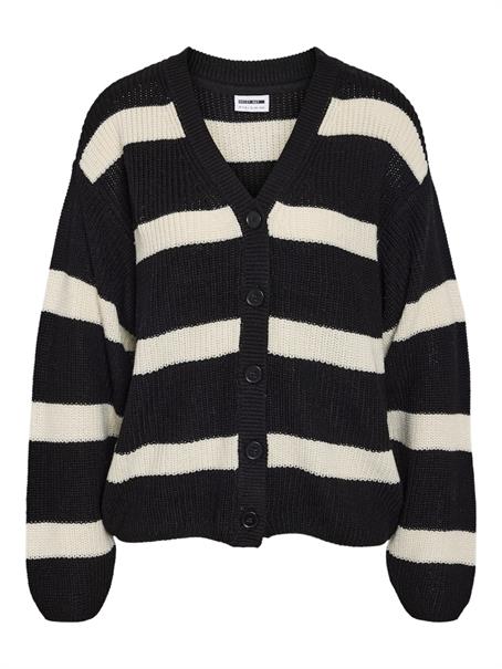 NMMAYSA L/S V-NECK KNIT CARDIGAN NOOS black