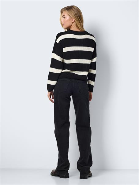 NMMAYSA L/S V-NECK KNIT CARDIGAN NOOS black