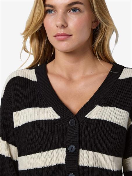 NMMAYSA L/S V-NECK KNIT CARDIGAN NOOS black