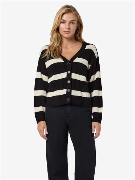 NMMAYSA L/S V-NECK KNIT CARDIGAN NOOS black