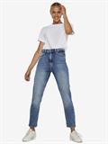 NMMONI HW STRAGHT ANK JEANS AZ221DB NOOS dark blue denim