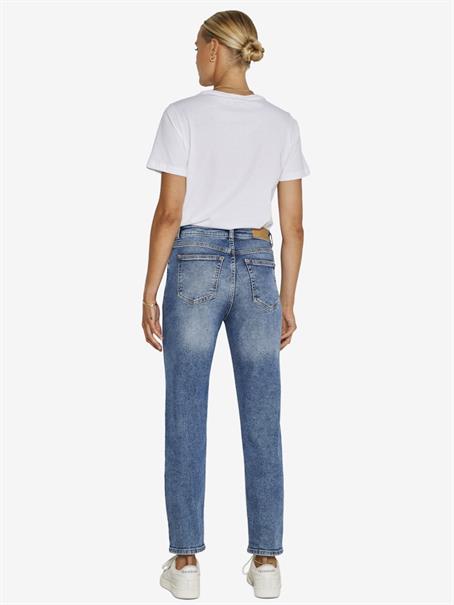 NMMONI HW STRAGHT ANK JEANS AZ221DB NOOS dark blue denim