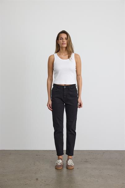 NMMONI HW STRAIGHT ANK BLACK JEANS NOOS black denim