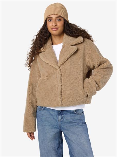 NMNATI CROP TEDDY JACKET FWD NOOS birch