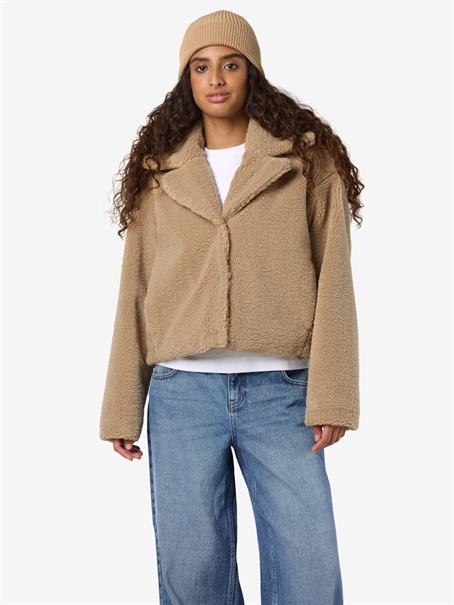 NMNATI CROP TEDDY JACKET FWD NOOS birch