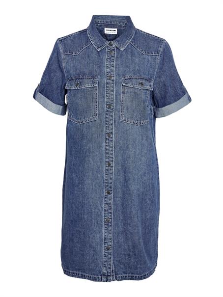 NMNEW SIGNE S/S DENIM DRESS VI002MB NOOS medium blue denim