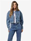 NMRONJA L/S CROP DNM JACKET VI433MB NOOS medium blue denim