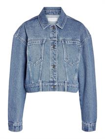 NMRONJA L/S CROP DNM JACKET VI433MB NOOS medium blue denim