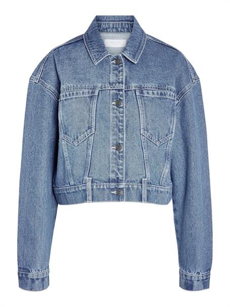 NMRONJA L/S CROP DNM JACKET VI433MB NOOS medium blue denim