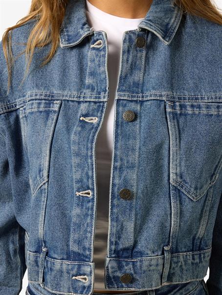 NMRONJA L/S CROP DNM JACKET VI433MB NOOS medium blue denim