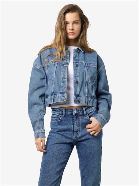 NMRONJA L/S CROP DNM JACKET VI433MB NOOS medium blue denim