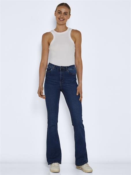 NMSALLIE HW FLARE JEAN VI021MB FWD NOOS medium blue denim