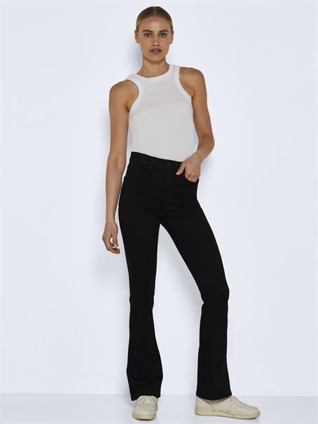 NMSALLIE HW FLARE JEAN VI023BL FWD NOOS black