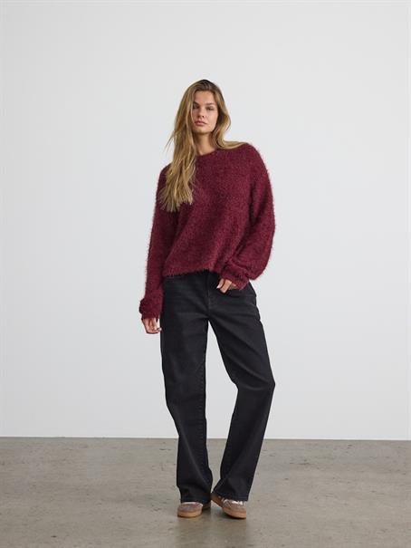 NMSASSY L/S O-NECK KNIT FWD NOOS windsor wine