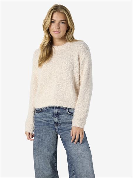 NMSASSY L/S O-NECK KNIT NOOS eggnog