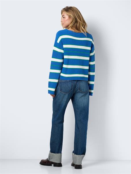 NMSERENA L/S BOATNECK KNIT FWD DD dutch blue