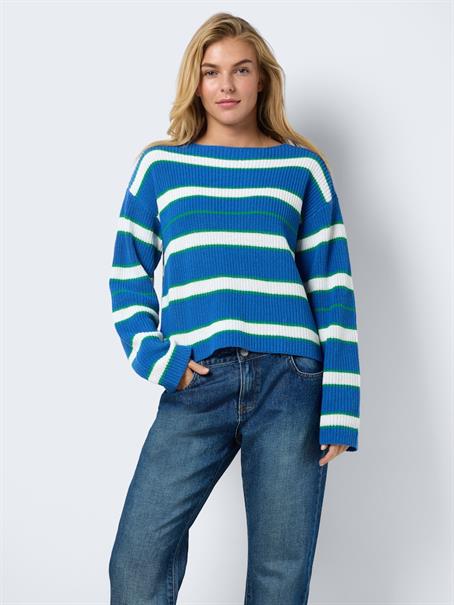 NMSERENA L/S BOATNECK KNIT FWD DD dutch blue