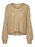 NMSTEVE L/S V-NECK KNIT NOOS irish cream