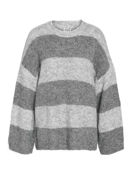 NMSUTTON L/S OVERSIZED KNIT FWD NOOS light grey melange