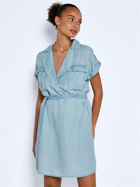 NMVERA S/S ENDI TENCEL DRESS FWD S* light blue denim