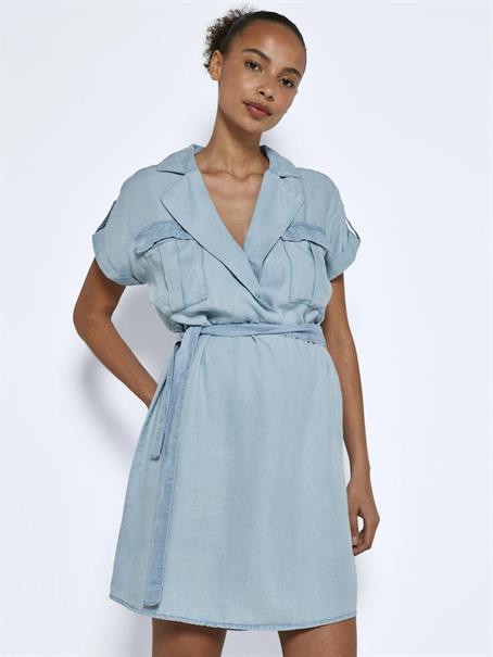 NMVERA S/S ENDI TENCEL DRESS FWD S* light blue denim