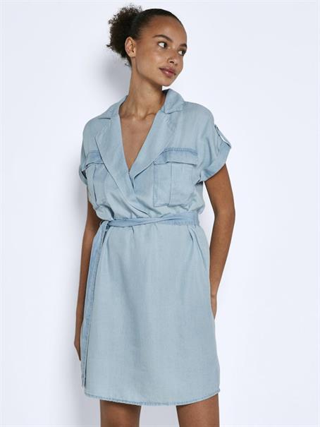 NMVERA S/S ENDI TENCEL DRESS FWD S* light blue denim