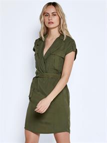 NMVERA S/S ENDI TENCEL DRESS FWD S* olive night