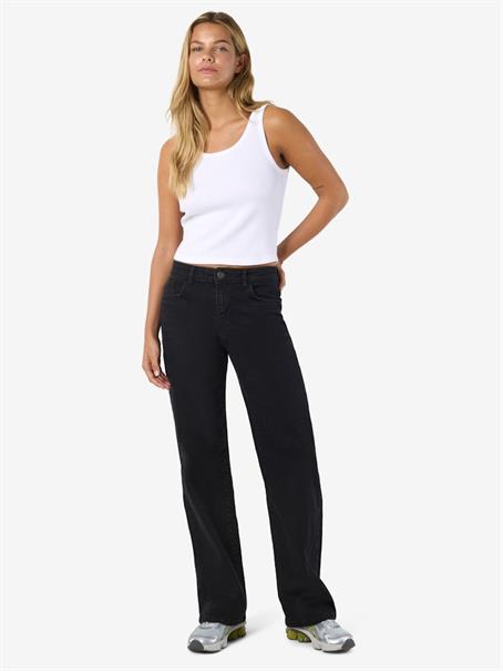 NMYOLANDA MW WIDE STR BLACK NOOS black denim