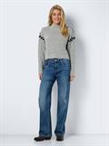 NMYOLANDA NW WIDE LEG STUD JEANS AZ308MB medium blue denim