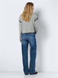 NMYOLANDA NW WIDE LEG STUD JEANS AZ308MB medium blue denim