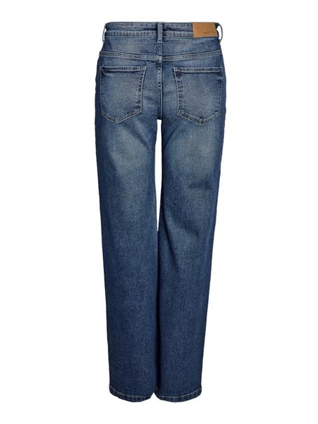 NMYOLANDA NW WIDE LEG STUD JEANS AZ308MB medium blue denim