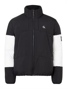 NON-DOWN COLORBLOCK PUFFER ck black