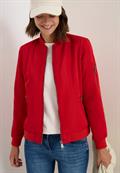 Nylon-Look Blouson fiery red