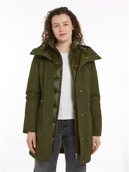 NYLON MIX PADDED PARKA army green