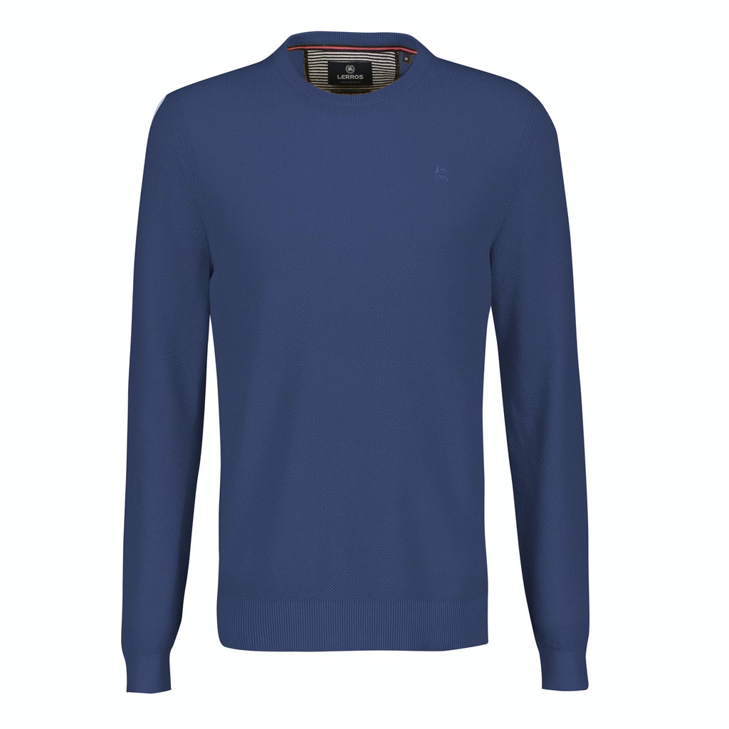 Lerros Herren Pullover 20d5001 Storm Blue - jeans hemd