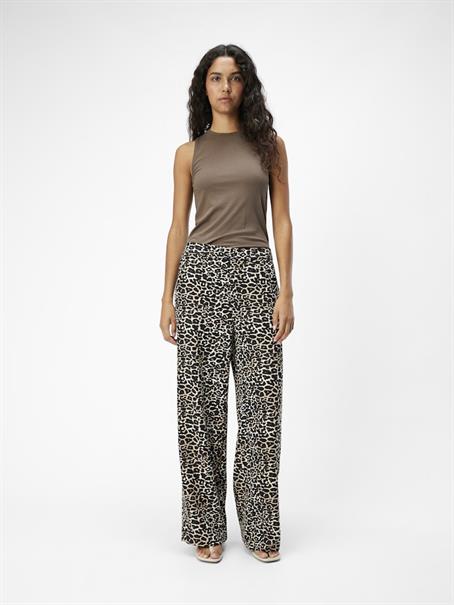 OBJALBA LISA WIDE PANT PRINT NOOS humus